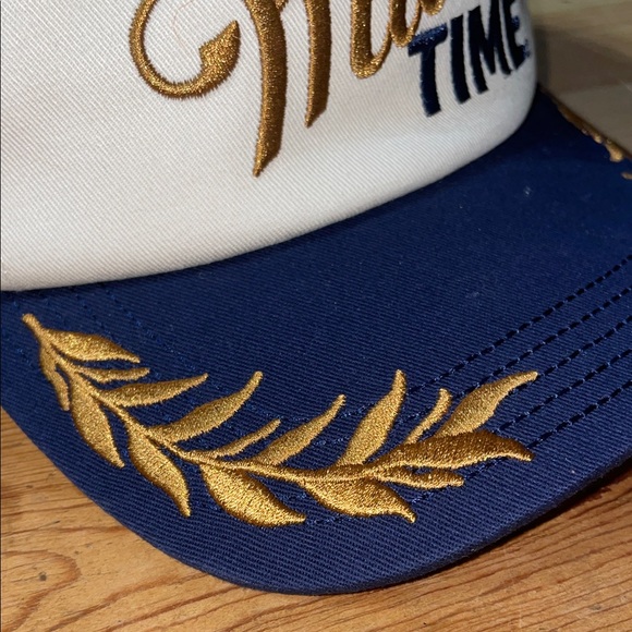 American Needle It’s Miller Time Cream and Navy Hat NWT - Picture 5 of 6